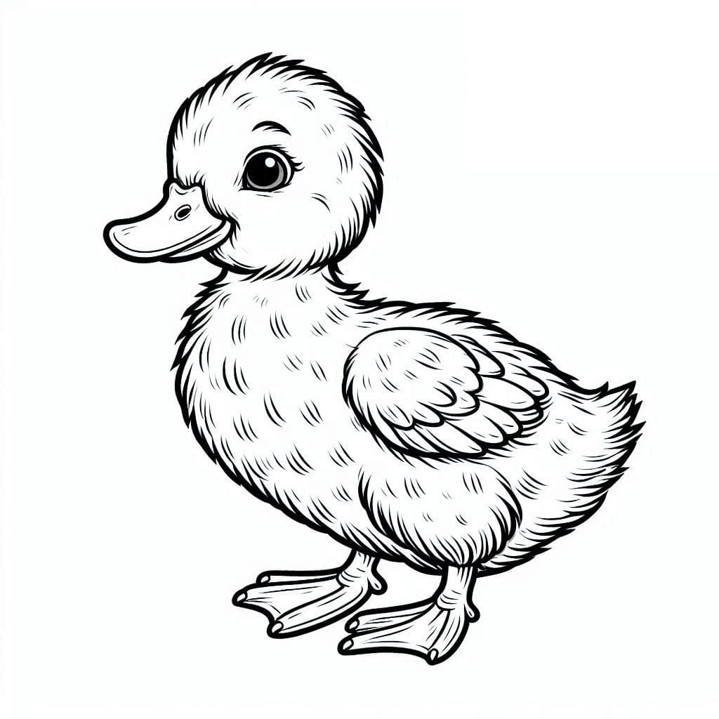 Desenhos de Patinho Imprimivel para Crianças para Colorir