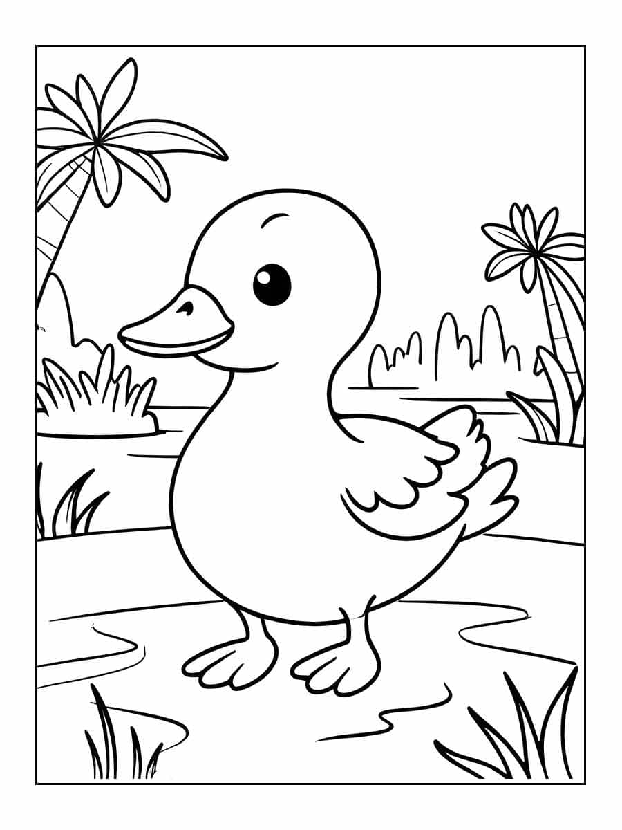 Desenhos de Patinho Imprimivel para Colorir