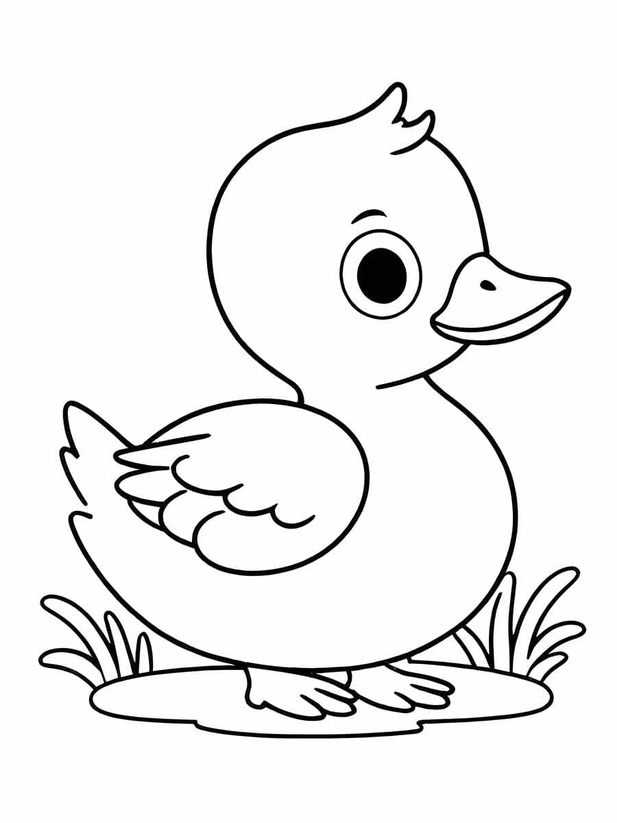 Desenhos de Patinho Muito Feliz para Colorir