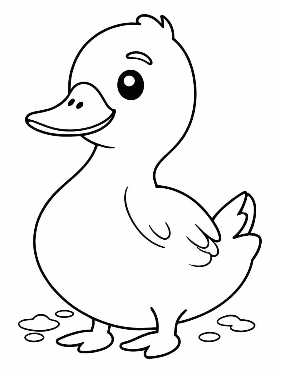 Desenhos de Patinho Muito Fofo para Colorir