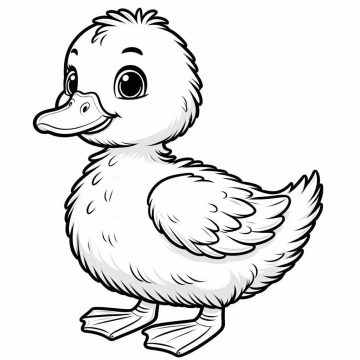 Desenhos de Patinho Sorridente para Colorir