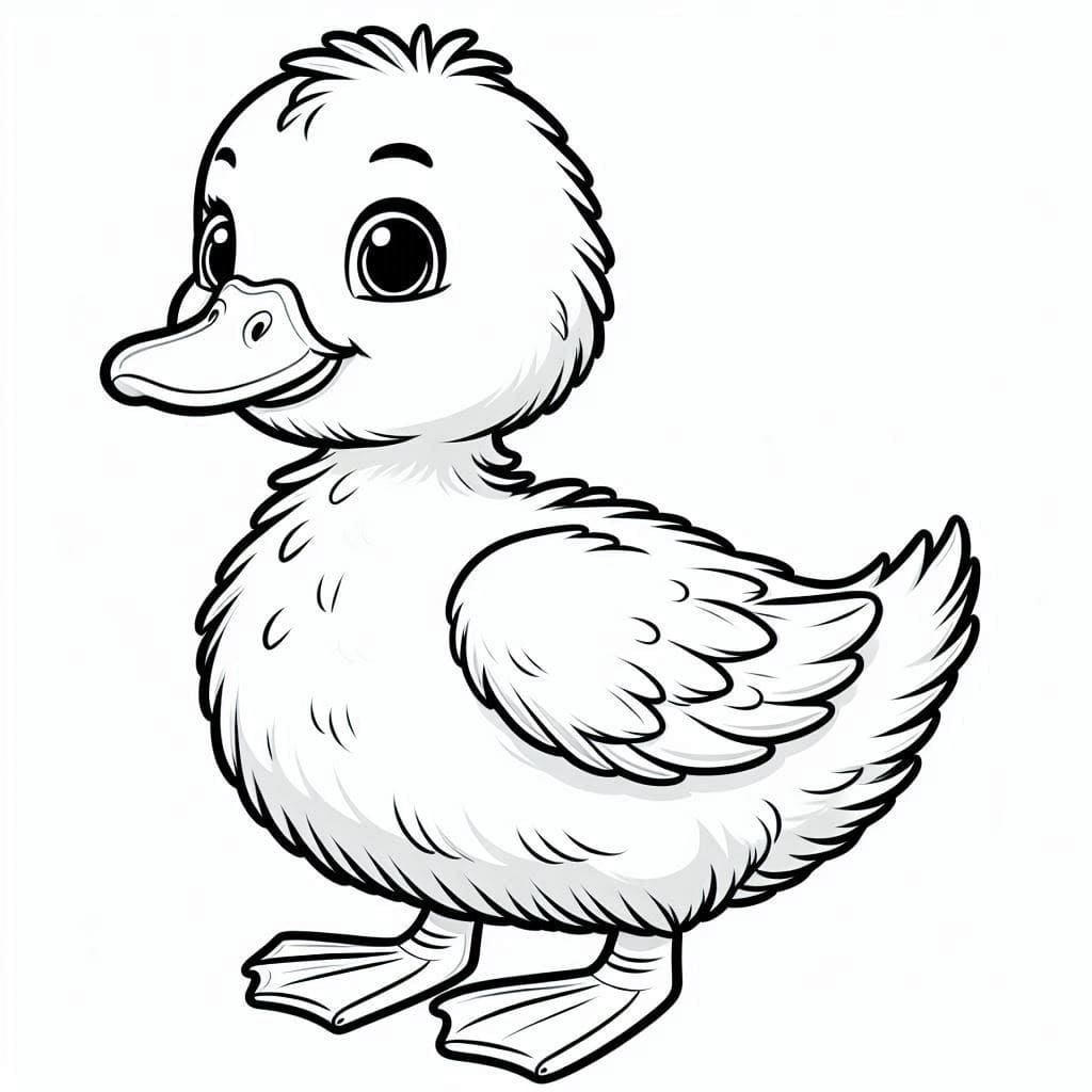 Desenhos de Patinho Sorridente para Colorir