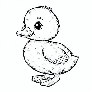 Desenhos de Um Patinho adorável para Colorir