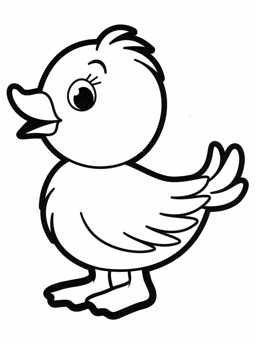 Desenhos de um Patinho Feliz para Colorir
