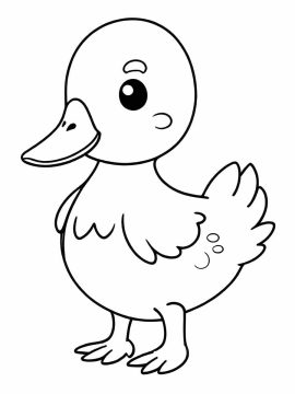 Desenhos de Um Patinho Fofo para Colorir
