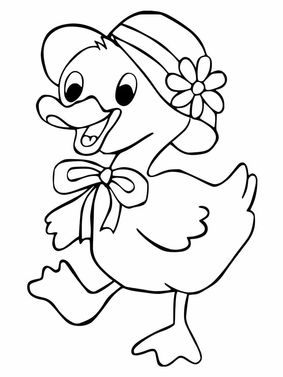 Desenhos de um Patinho Muito Feliz para Colorir