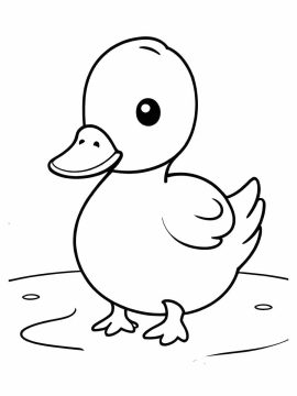 Desenhos de Um Patinho Muito Fofo para Colorir