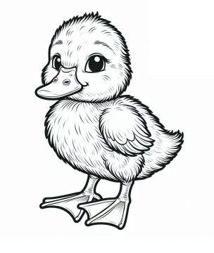 Desenhos de Um Patinho para Colorir