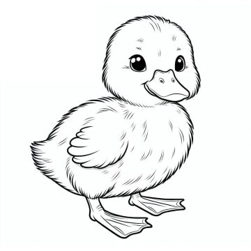 Desenhos de Um Pequeno Patinho para Colorir
