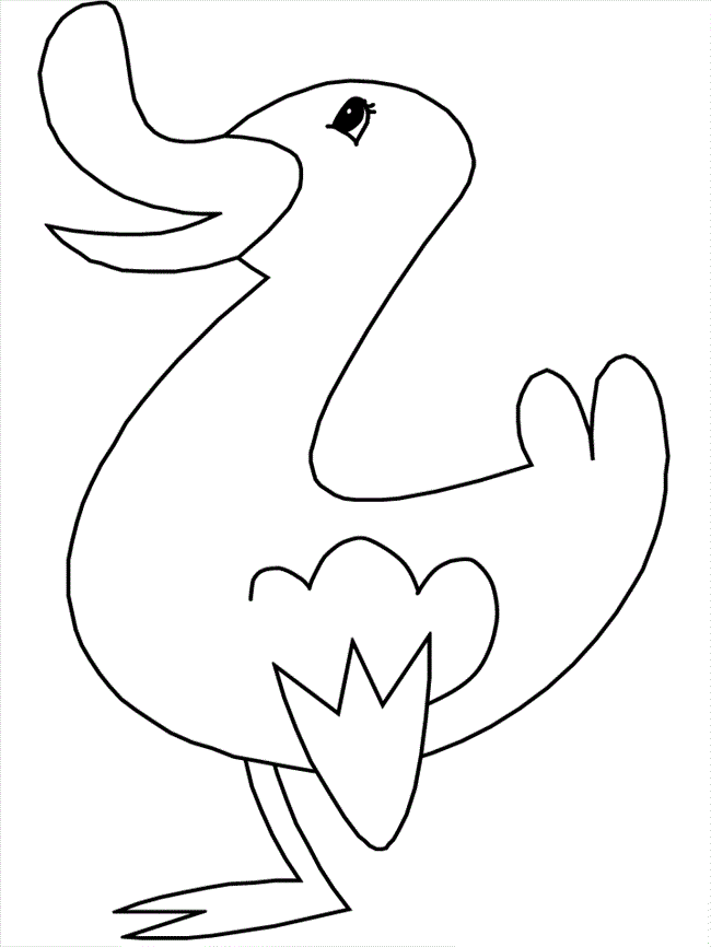 Desenho de Patinho Imprimivel para Colorir