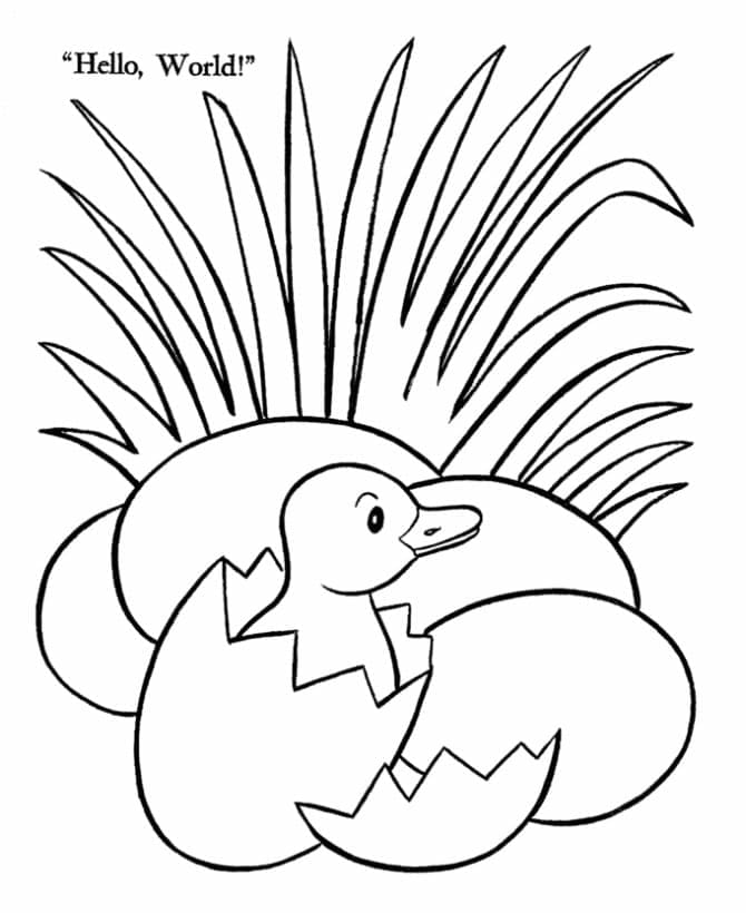 Desenho Patinho Baixar Grátis para Colorir