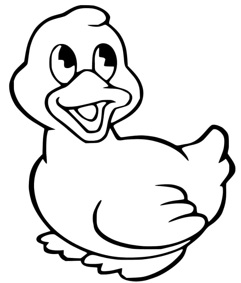 Desenho Patinho Bonito para Colorir