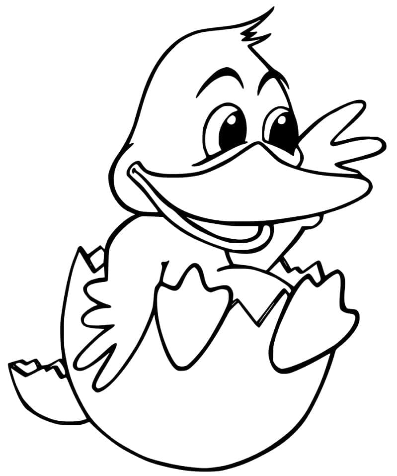 Desenho Patinho Engraçado para Colorir