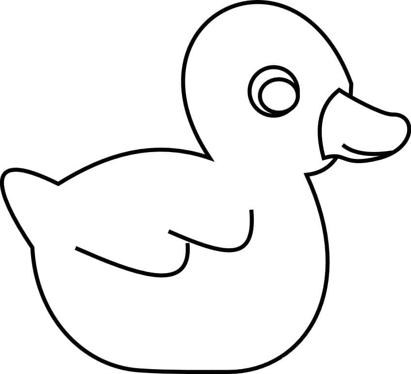 Desenho Patinho Fácil para Colorir