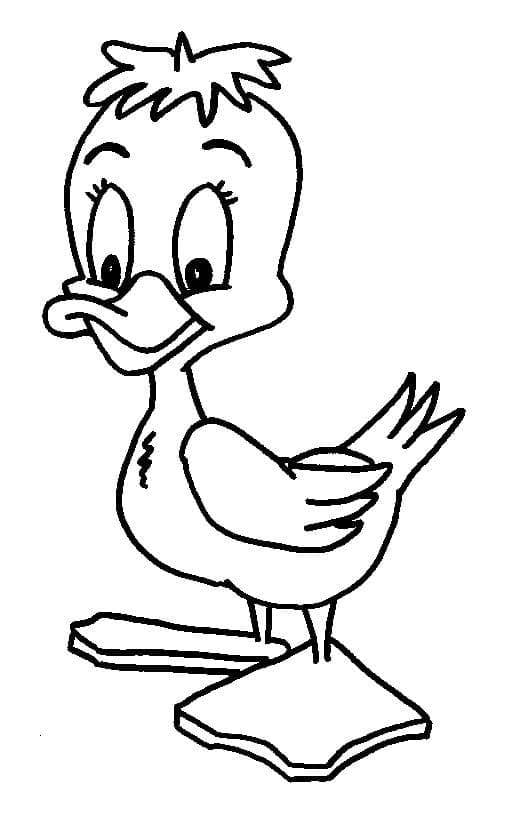 Desenho Patinho Feliz para Colorir
