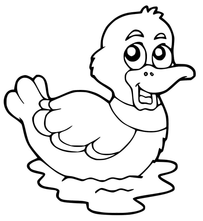 Desenho Patinho Infantil para Colorir