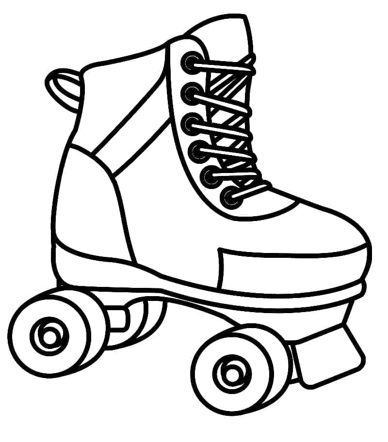 Desenho de Foto de Patins para Colorir