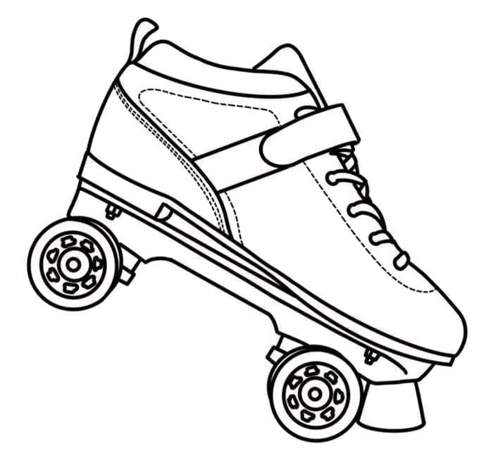 Desenho de Imagem de Patins para Colorir