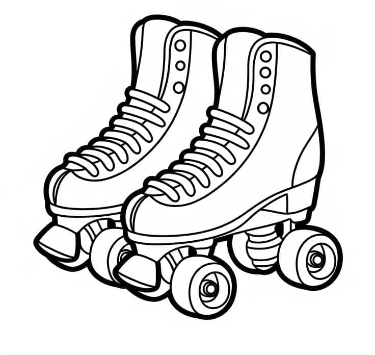 Desenho de Lindos Patins para Colorir