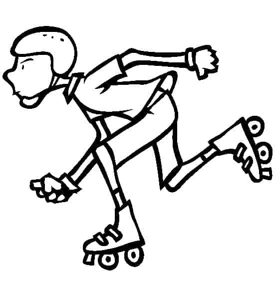 Desenho de Patins 3 para Colorir