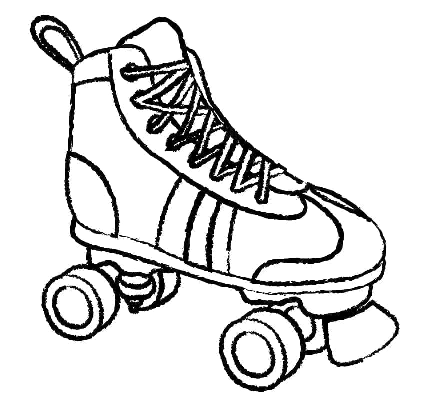 Desenho de Patins 4 para Colorir