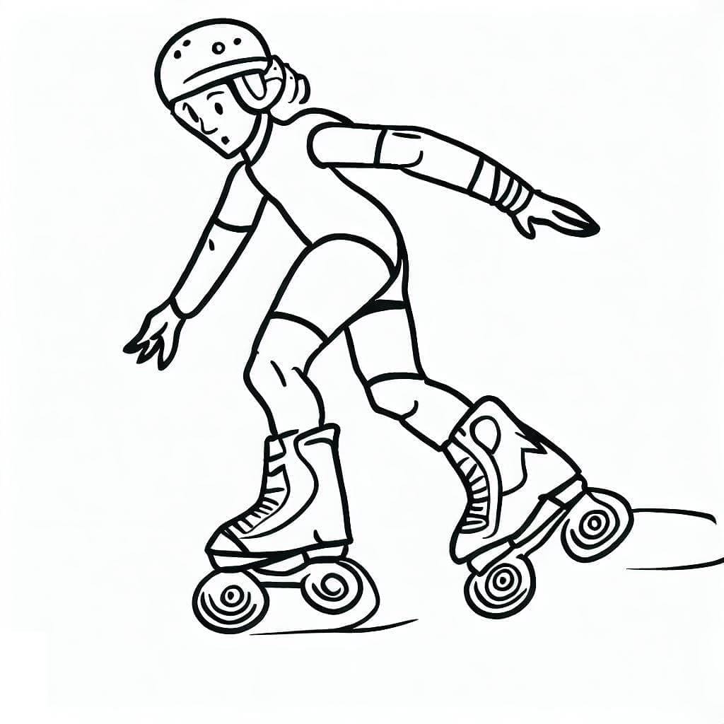 Desenho de Patins Imprimivel Grátis para Colorir