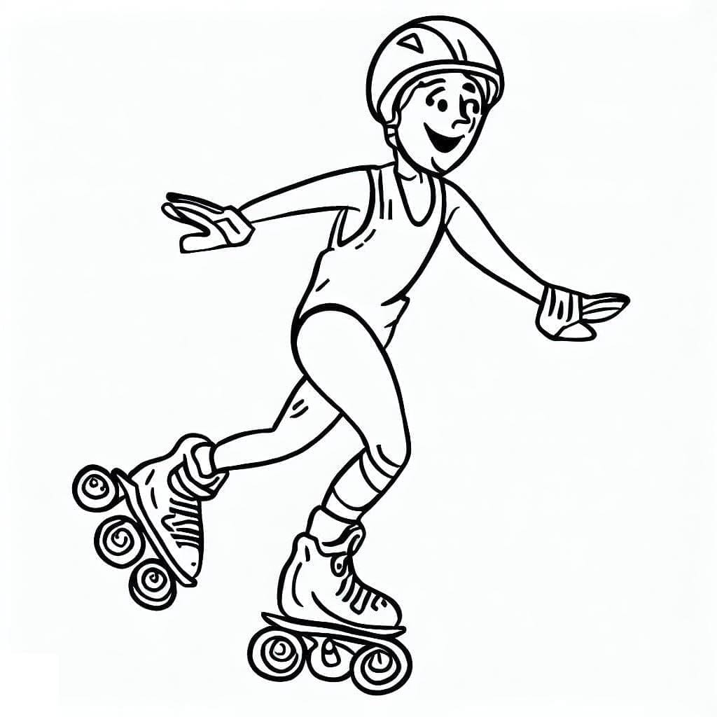 Desenho de Patins Imprimivel para Colorir