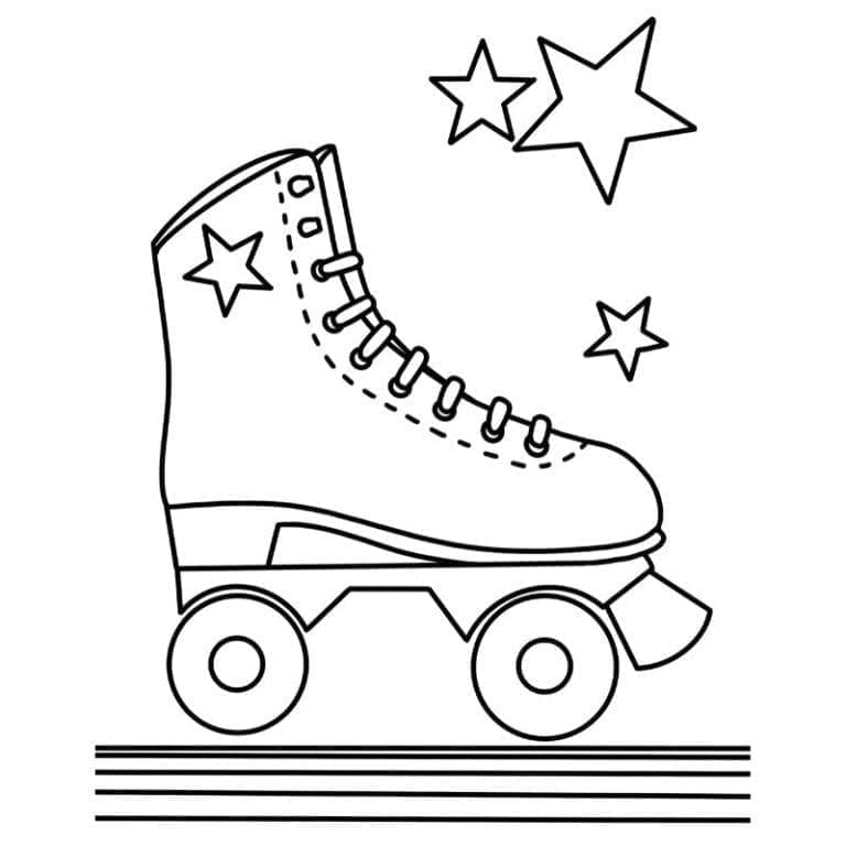 Desenho de Patins para Crianças de 1 Ano para Colorir