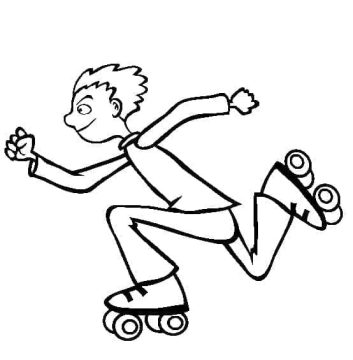 Desenho de Patins para crianças de 2 Ano para Colorir