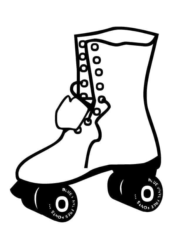 Desenho de Patins para Crianças de 3 Ano para Colorir