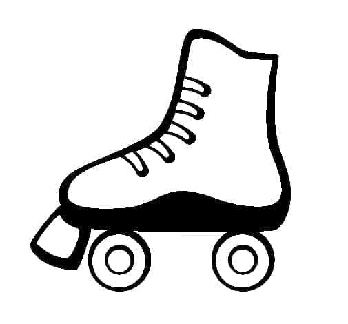 Desenho de Patins para Crianças de 5 Ano para Colorir