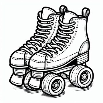 Desenho de Patins para crianças para Colorir
