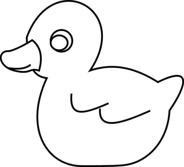 Desenho de Adorável Pato de Borracha para Colorir