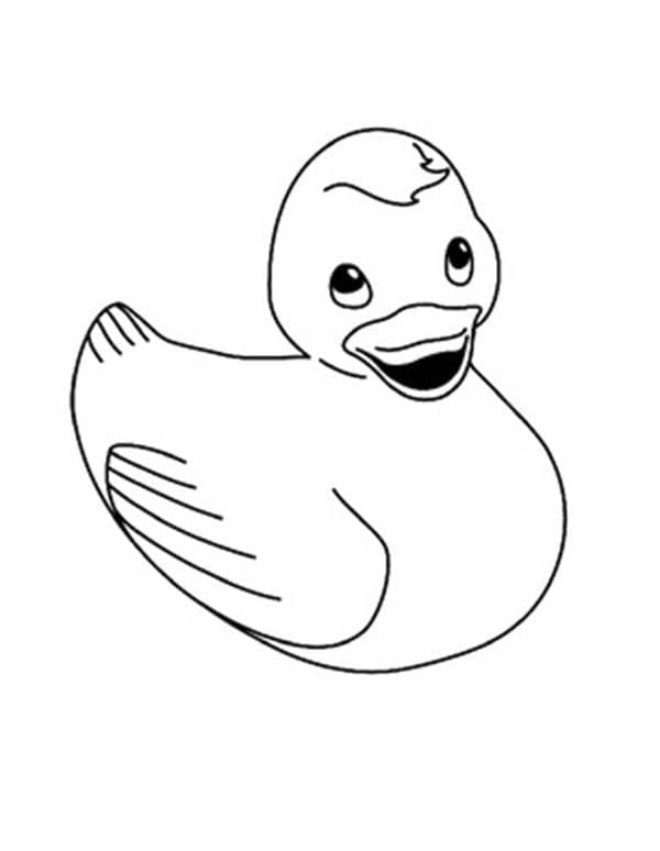 Desenho de Pato de Borracha Download Pdf para Colorir