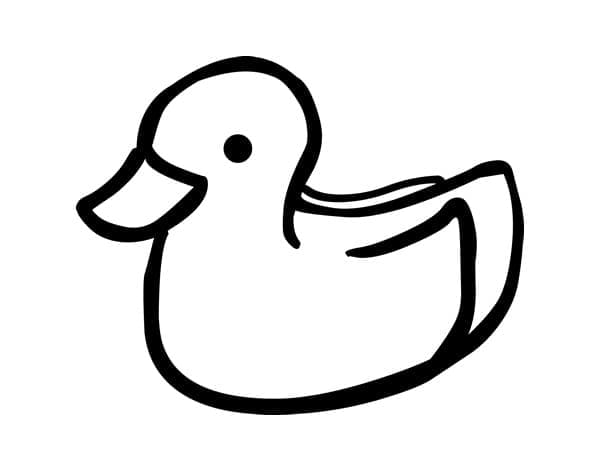 Desenho de Pato de Borracha para Colorir Giz de Cera