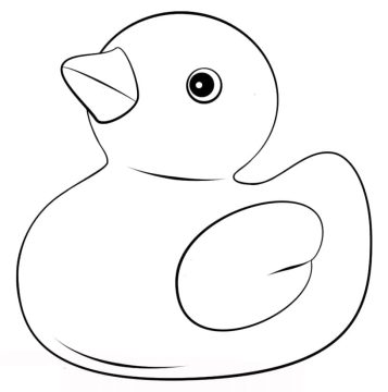 Desenho de Pato de Borracha Pdf para Imprimir