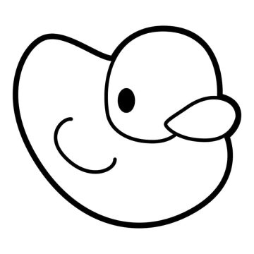 Desenho de Um Pato de Borracha para Colorir