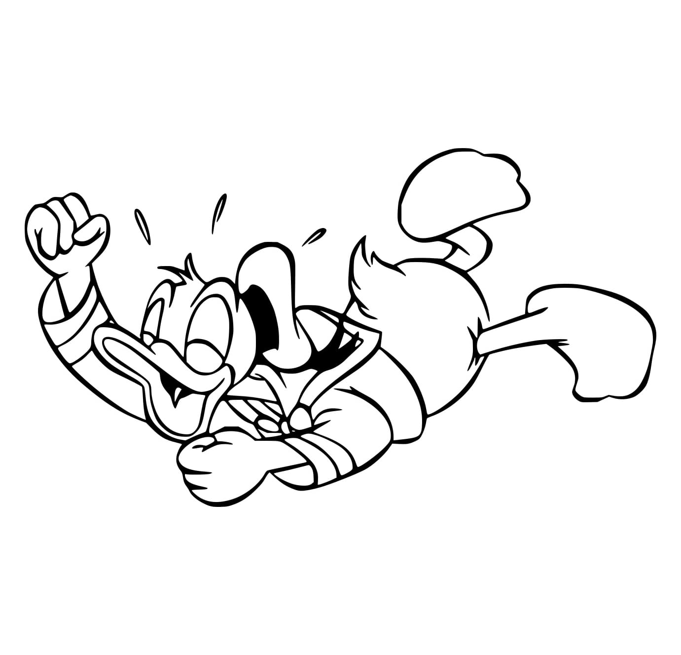 Desenho de Donald Cachinnando para Colorir