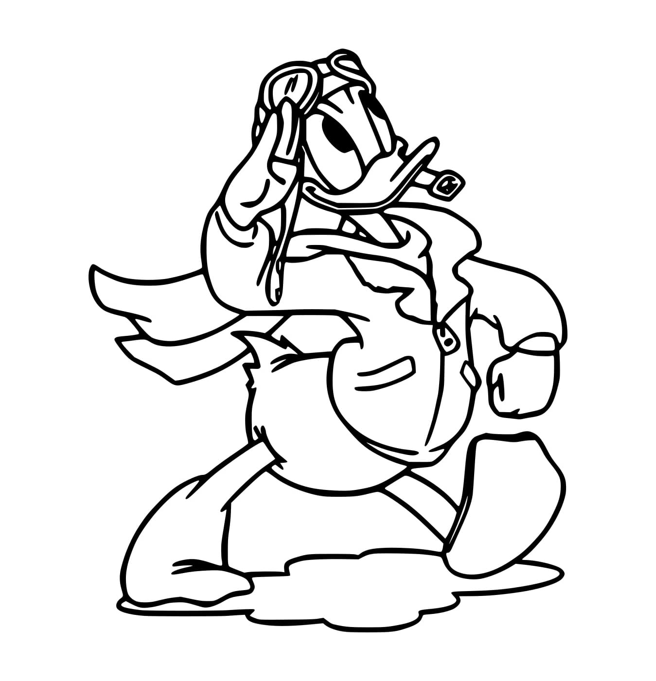 Desenho de Piloto Pato Donald para Colorir