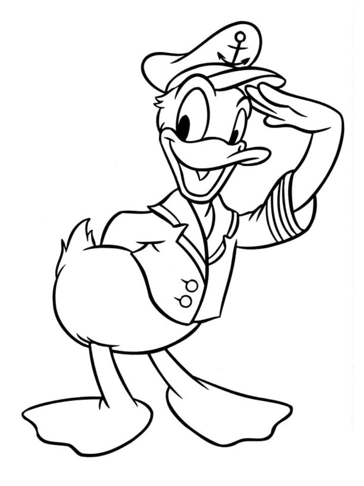 Desenho Donald Está Feliz para Colorir