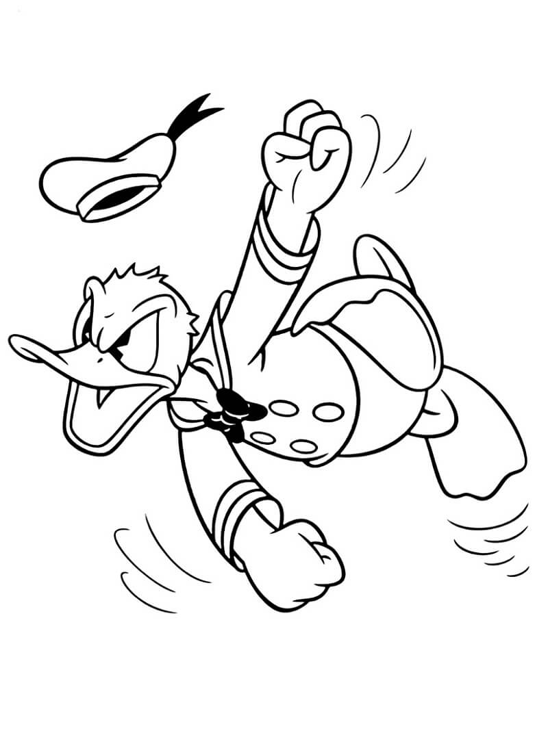 Desenho Donald Zangado para Colorir 1