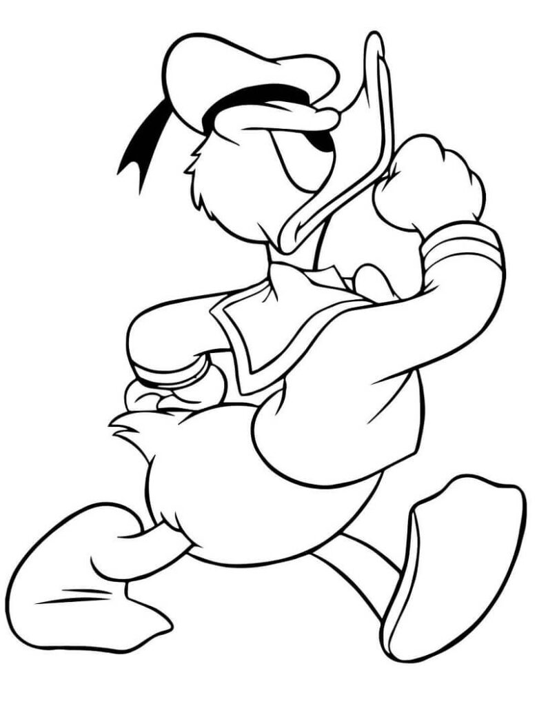 Desenho Donald Zangado para Colorir