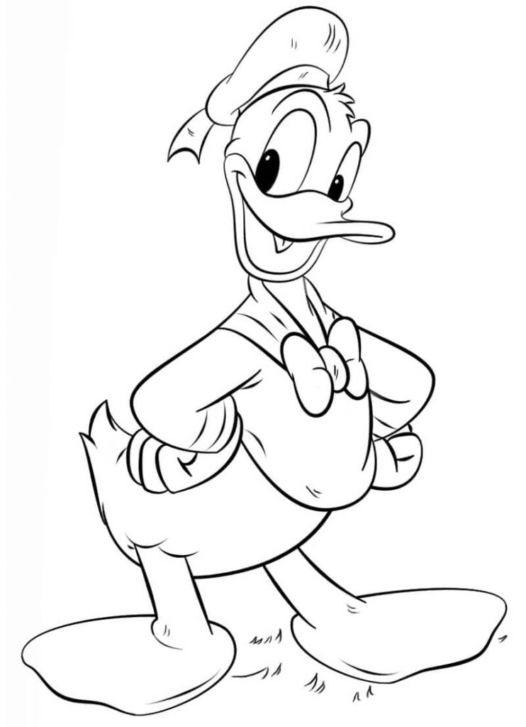 Desenho Imprimivel do Pato Donald para Colorir