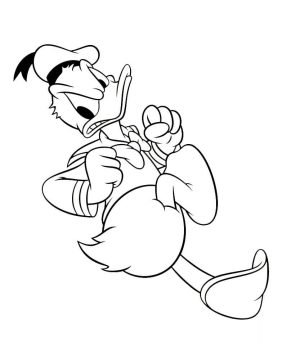 Desenho Pato Donald Zangado para Colorir