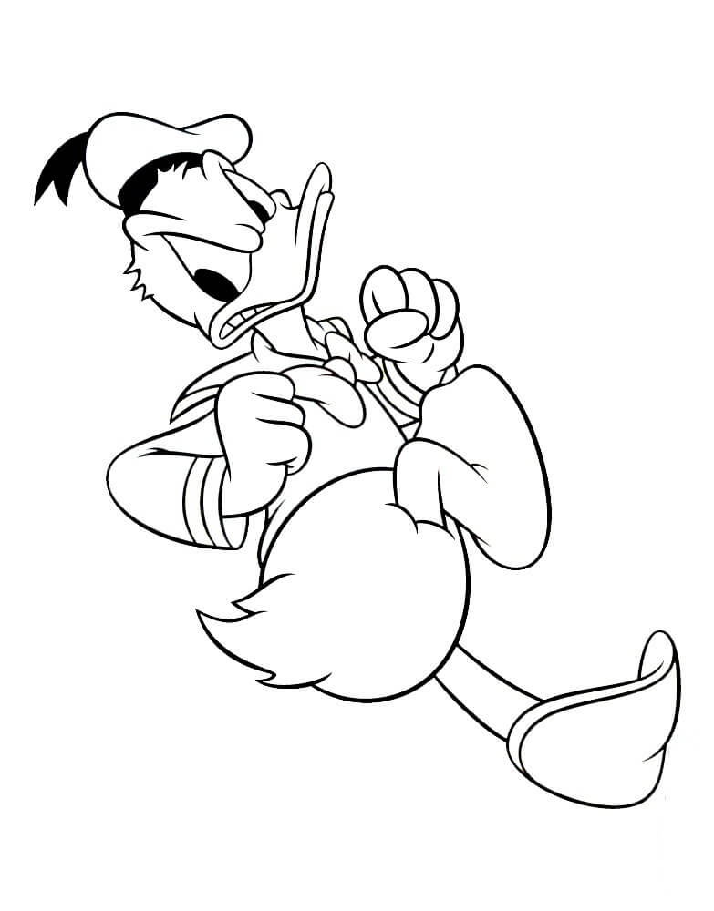 Desenho Pato Donald Zangado para Colorir
