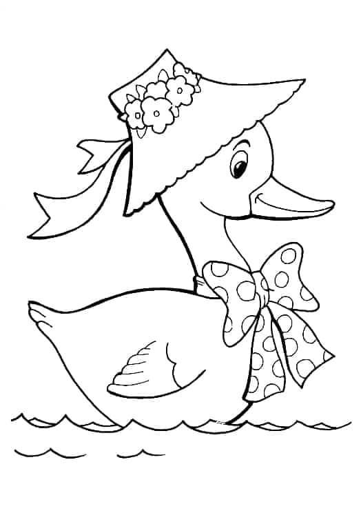 Desenho de Lindo Pato para Colorir