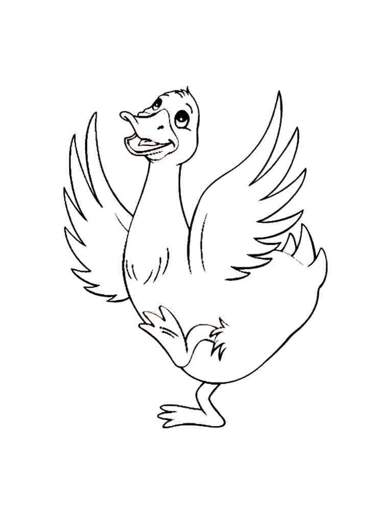 Desenho de Pato Dançarino para Colorir