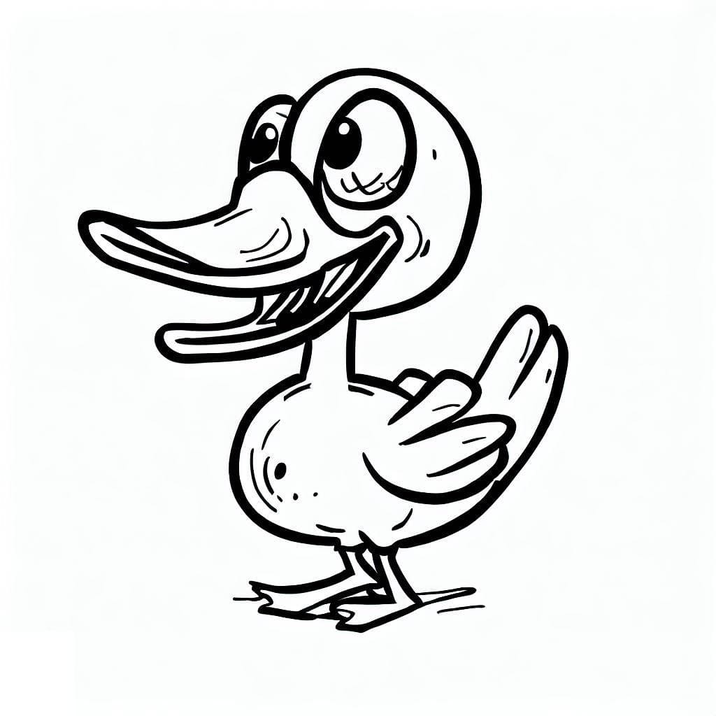 Desenho de Pato Hilario para Colorir