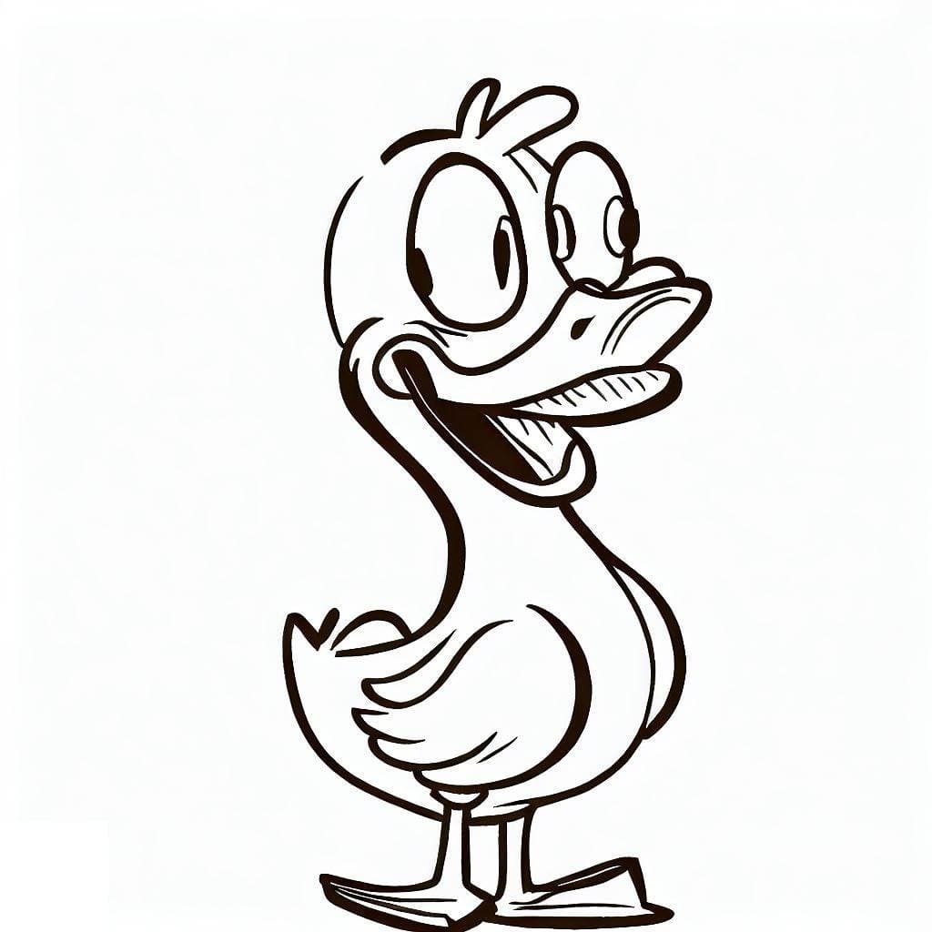 Desenho de Pato Maluco para Colorir