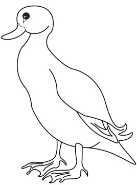 Desenho Imprimível de Pato grátis para Pintar